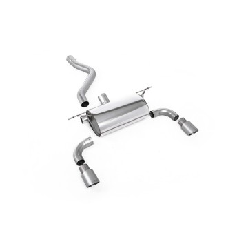 BMW F20/F21 M135i (Non X-Drive) - Road Rear Silencer with Titanium Tips - Brushed Titanium