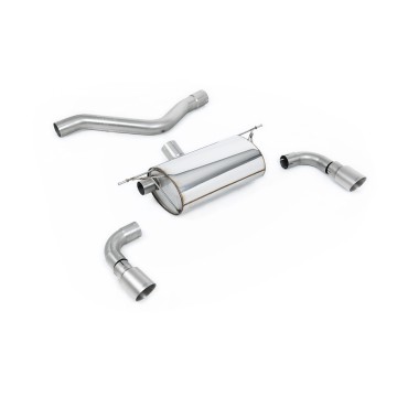 BMW F20/F21 M135i (Non X-Drive) - Rear Silencer for Race System with Titanium Tips - Brushed Titanium