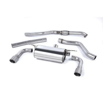 Resonated (Quieter) Cat-Back Exhaust System with Titanium Tips - Brushed Titanium