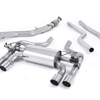 BMW F87 M2 - Cat-Back Exhaust System with Polished GT-90 Trims - Polished