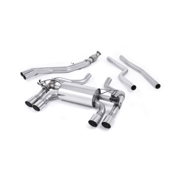 BMW F87 M2 - Cat-Back Exhaust System with Polished GT-90 Trims - Polished