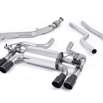 BMW F87 M2 - Cat-Back Exhaust System with Cerakote Black GT-90 Trims - Cerakote Black