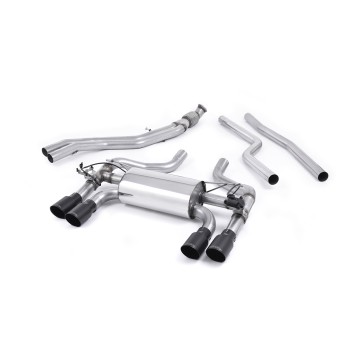 BMW F87 M2 - Cat-Back Exhaust System with Cerakote Black GT-90 Trims - Cerakote Black