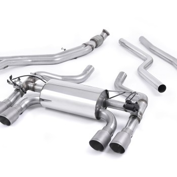 BMW F87 M2 - Cat-Back Exhaust System with Titanium GT-90 Trims - Brushed Titanium