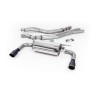 Resonated (Quieter) Cat-Back Exhaust System with Cerakote Black GT-90 Trims - Cerakote Black