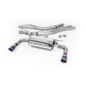Resonated (Quieter) Cat-Back Exhaust System with Burnt Titanium GT-90 Trims - Burnt Titanium