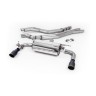 Non-Resonated (Louder) Race Cat-Back Exhaust System with Cerakote Black GT-90 Trims - Cerakote Black