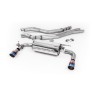 Non-Resonated (Louder) Race Cat-Back Exhaust System with Burnt Titanium GT-90 Trims - Burnt Titanium