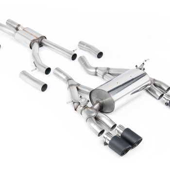 BMW F80 M3/F82 M4 - Race (Louder) Cat-Back Exhaust System with Carbon Trims - Carbon Fibre