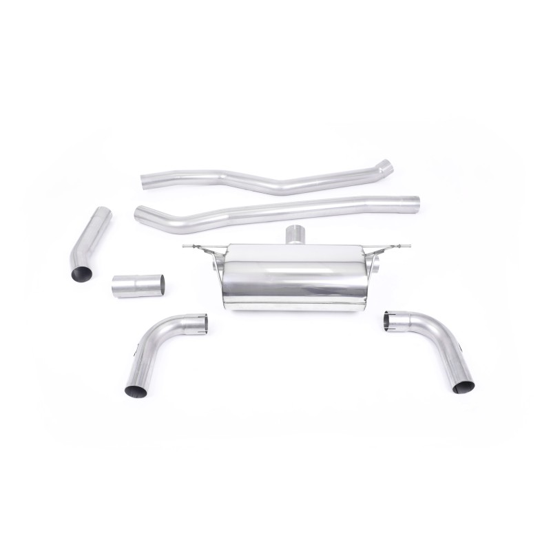 BMW F30 320i M Sport - Race Non-Resonated Cat-Back Exhaust System with Carbon Fibre Jet-90 Trims - Carbon Fibre