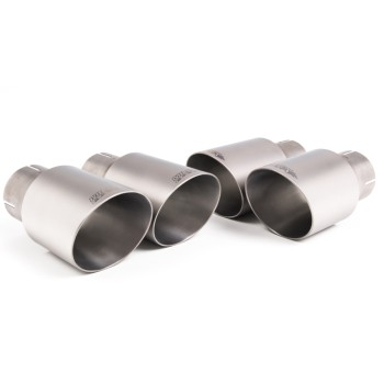 BMW F87 M2 Comp - GPF/OPF-Back Exhaust System with Quad GT-90 Titanium Trims - Brushed Titanium
