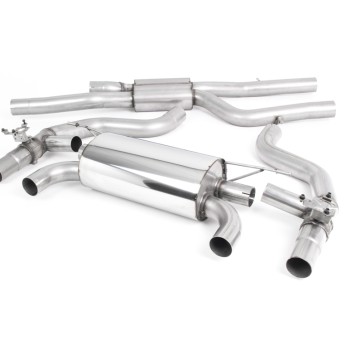 BMW F87 M2 Comp - GPF/OPF-Back Exhaust System with Quad GT-90 Titanium Trims - Brushed Titanium