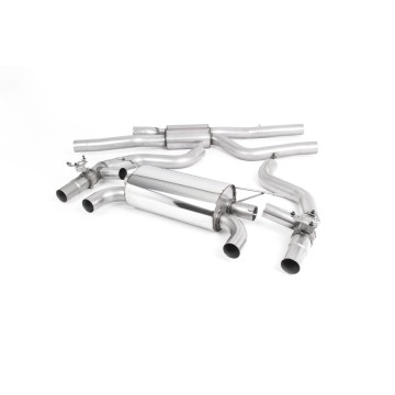 BMW F87 M2 Comp - GPF/OPF-Back Exhaust System with Quad GT-90 Titanium Trims - Brushed Titanium