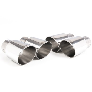 BMW F87 M2 Comp - GPF/OPF-Back Race Exhaust System (Louder) with Quad GT-90 Polished Trims - Polished