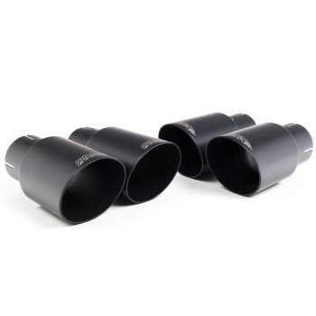 BMW F87 M2 Comp - GPF/OPF-Back Race Exhaust System (Louder) with Quad GT-90 Cerakote Black Trims - Cerakote Black