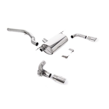 Non-Resonated (Louder) GPF/OPF-Back Exhaust System with Polished GT-90 Trims - Polished