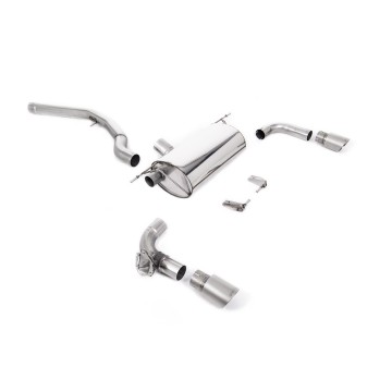 Non-Resonated (Louder) GPF/OPF-Back Exhaust System with Titanium GT-90 Trims - Brushed Titanium