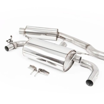 Resonated (Quieter) GPF/OPF-Back Exhaust System with Polished GT-90 Trims - Polished