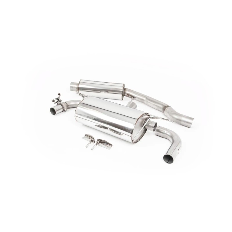 Resonated (Quieter) GPF/OPF-Back Exhaust System with Carbon Jet-90 Trims - Carbon Fibre