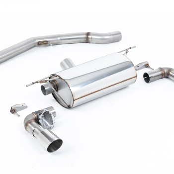 BMW F20/21 M140i - Non-Resonated (Louder) GPF/OPF-Back Exhaust System with Polished GT-90 Trims - Polished