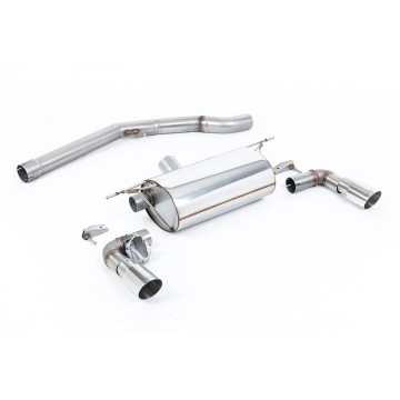 BMW F20/21 M140i - Non-Resonated (Louder) GPF/OPF-Back Exhaust System with Polished GT-90 Trims - Polished