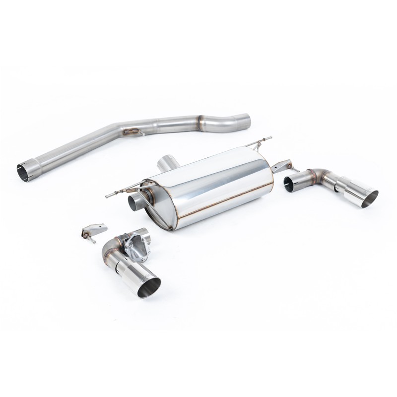 BMW F20/21 M140i - Non-Resonated (Louder) GPF/OPF-Back Exhaust System with Polished GT-90 Trims - Polished
