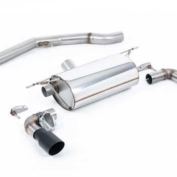 BMW F20/21 M140i - Non-Resonated (Louder) GPF/OPF-Back Exhaust System with Cerakote Black GT-90 Trims - Cerakote Black