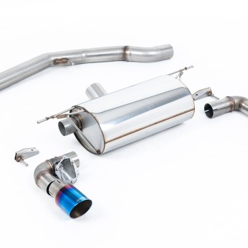 BMW F20/21 M140i - Non-Resonated (Louder) GPF/OPF-Back Exhaust System with Burnt Titanium GT-90 Trims - Burnt Titanium