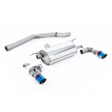 BMW F20/21 M140i - Non-Resonated (Louder) GPF/OPF-Back Exhaust System with Burnt Titanium GT-90 Trims - Burnt Titanium