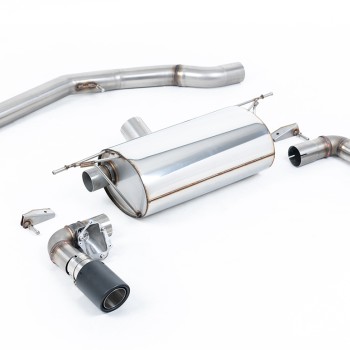 BMW F20/21 M140i - Non-Resonated (Louder) GPF/OPF-Back Exhaust System with Carbon Fibre Jet-90 Trims - Carbon Fibre
