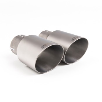 BMW F20/21 M140i - Resonated (Quieter) GPF/OPF-Back Exhaust System with Titanium GT-90 Trims - Brushed Titanium