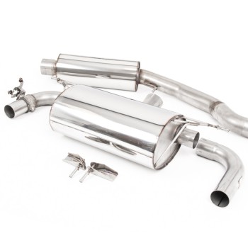 BMW F20/21 M140i - Resonated (Quieter) GPF/OPF-Back Exhaust System with Titanium GT-90 Trims - Brushed Titanium