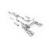 BMW F80 M3/F82 M4 - GPF / OPF Back Race Exhaust System with Titanium GT-90 Trims - Brushed Titanium