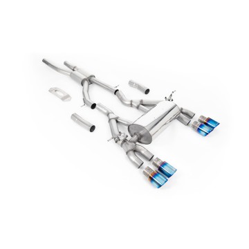 BMW F80 M3/F82 M4 - GPF / OPF Back Race (Louder) Exhaust System with Burnt Titanium GT-90 Trims - Burnt Titanium