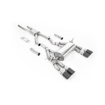 BMW F80 M3/F82 M4 - GPF / OPF Back Race (Louder) Exhaust System with Carbon Jet-90 Trims - Carbon Fibre