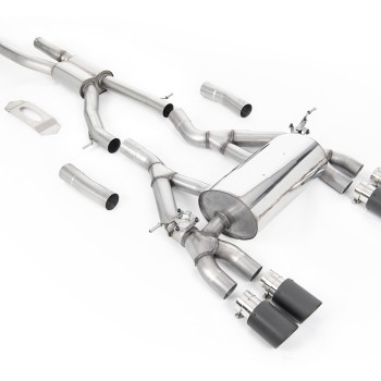 BMW F80 M3/F82 M4 - GPF / OPF Back Road Exhaust System with Carbon Jet-90 Trims - Carbon Fibre