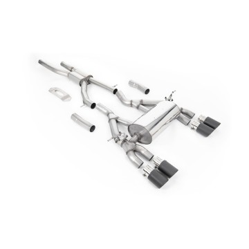 BMW F80 M3/F82 M4 - GPF / OPF Back Road Exhaust System with Carbon Jet-90 Trims - Carbon Fibre
