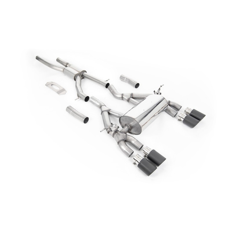 BMW F80 M3/F82 M4 - GPF / OPF Back Road Exhaust System with Carbon Jet-90 Trims - Carbon Fibre