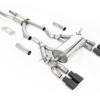 BMW F80 M3/F82 M4 - GPF / OPF Back Road Exhaust System with Cerakote Black GT-90 Trims - Cerakote Black