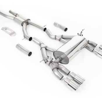 BMW F80 M3/F82 M4 - GPF / OPF Back Road Exhaust System with Polished GT-90 Trims - Polished