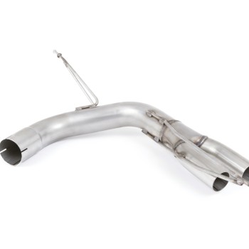Non-Valved (Louder) Rear Silencer Bypass with GT-80 Polished Trims - Polished