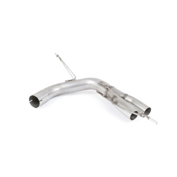 Non-Valved (Louder) Rear Silencer Bypass with GT-80 Polished Trims - Polished