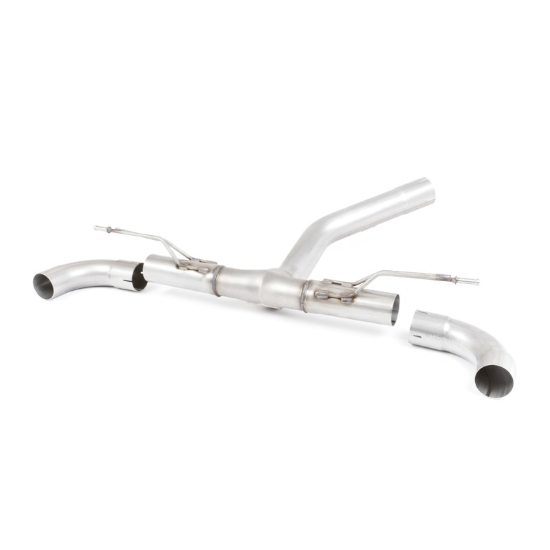 Non-Valved (Louder) Rear Silencer Bypass with GT-90 Titanium Trims - M135i Valance - Brushed Titanium