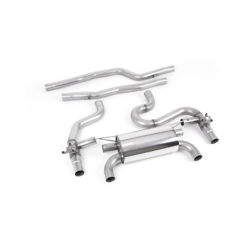 BMW F87 M2 Comp - Equal Length GPF/OPF Back Exhaust System (Loudest) with Quad Jet-90 Carbon Fibre Trims - Carbon Fibre