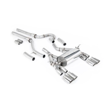 BMW F80 M3/F82 M4 - Equal Length (Loudest) Cat-Back Exhaust System with Polished Trims - Polished