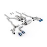 BMW M5 F90 (GPF Equipped) - Cat Back Exhaust System with Burnt/Blue Titanium GT-100 Trims - Burnt/Blue Titanium