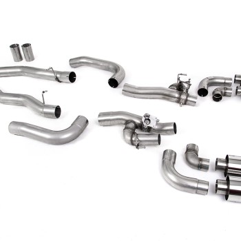 BMW M8 F91/92/93 (GPF Equipped) - OPF/GPF Back System with valved Rear Silencer Bypass & GT-115 Polished Trims - Polished