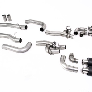 BMW M8 F91/92/93 (GPF Equipped) - OPF/GPF Back System with valved Rear Silencer Bypass & JET-115 Carbon Trims - Carbon Fibre
