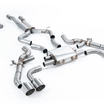 BMW X3 G01/X4 G02 S58 - OPF/GPF Back System with GT-115 Polished Trims - Polished