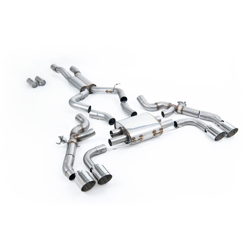 BMW X3 G01/X4 G02 S58 - OPF/GPF Back System with GT-115 Polished Trims - Polished